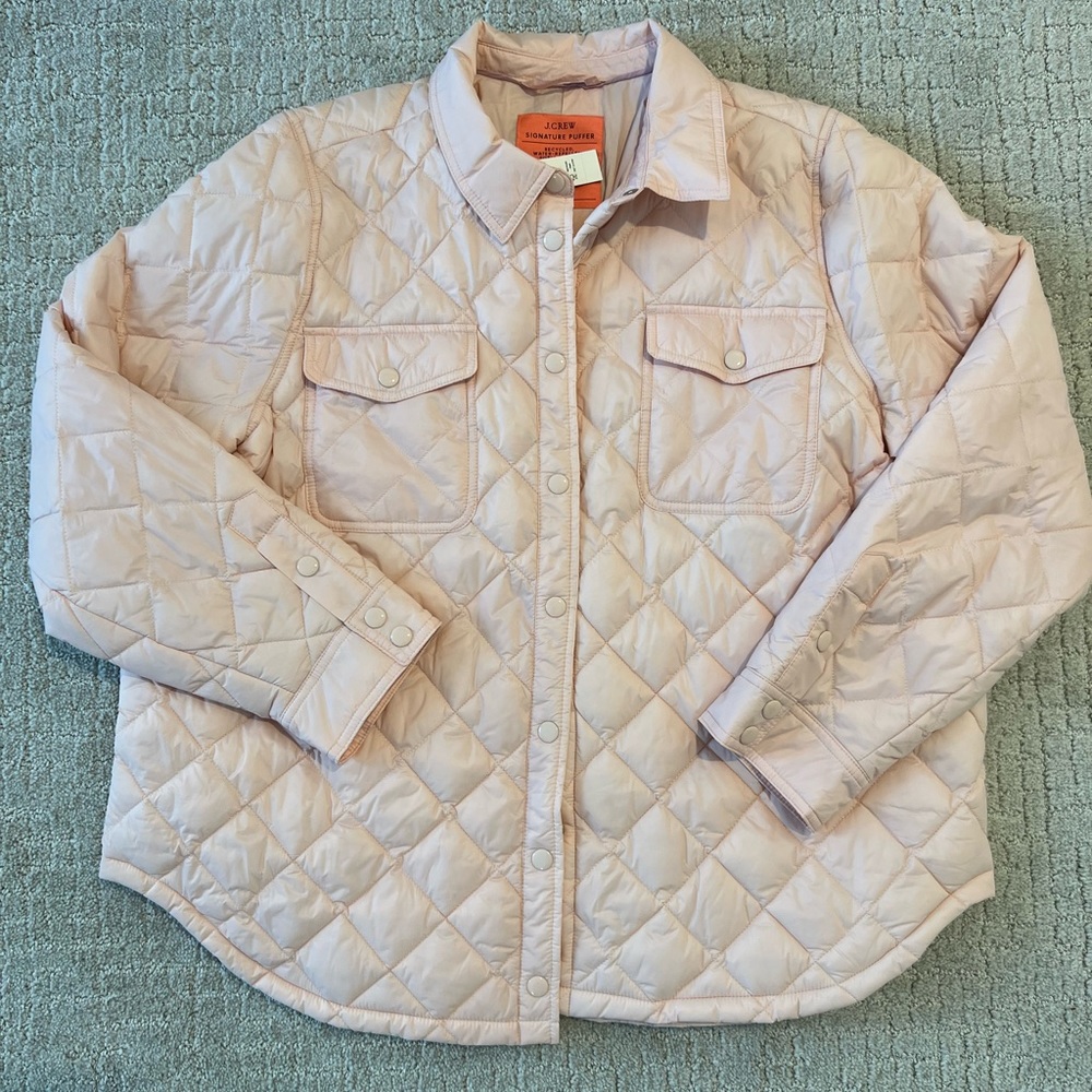 NWT jcrew Quilted lightweight shirt-jacket
